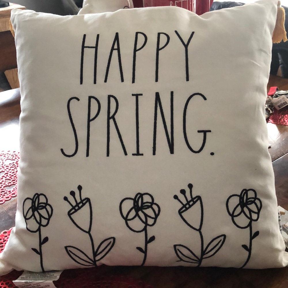Rae Dunn Happy Spring Pillow